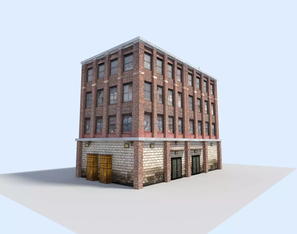city flat house Low-poly 3D model