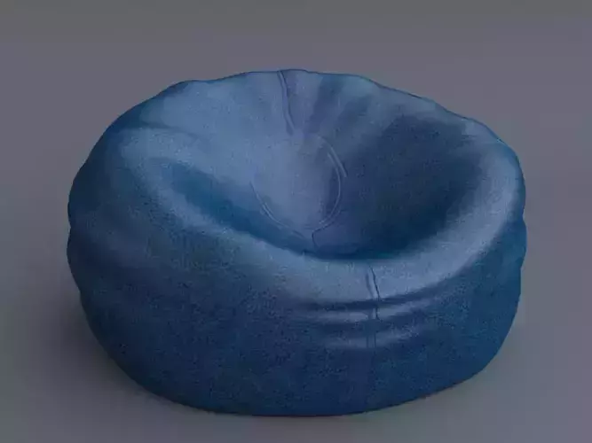 Leather Bean Bag 3D model