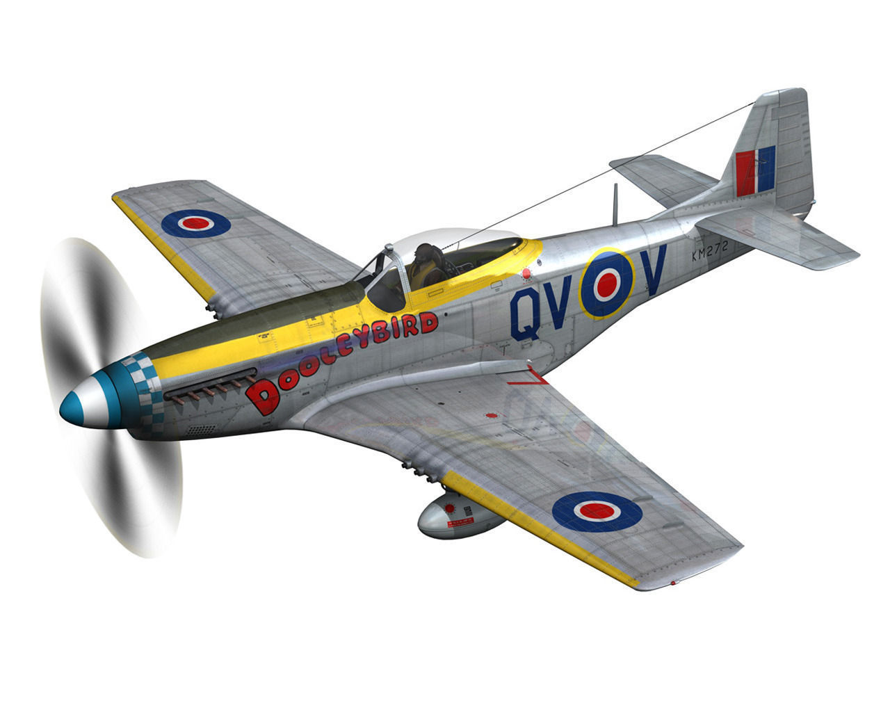 North American P-51K Mustang MK IV - Dooleybird 3D model_3