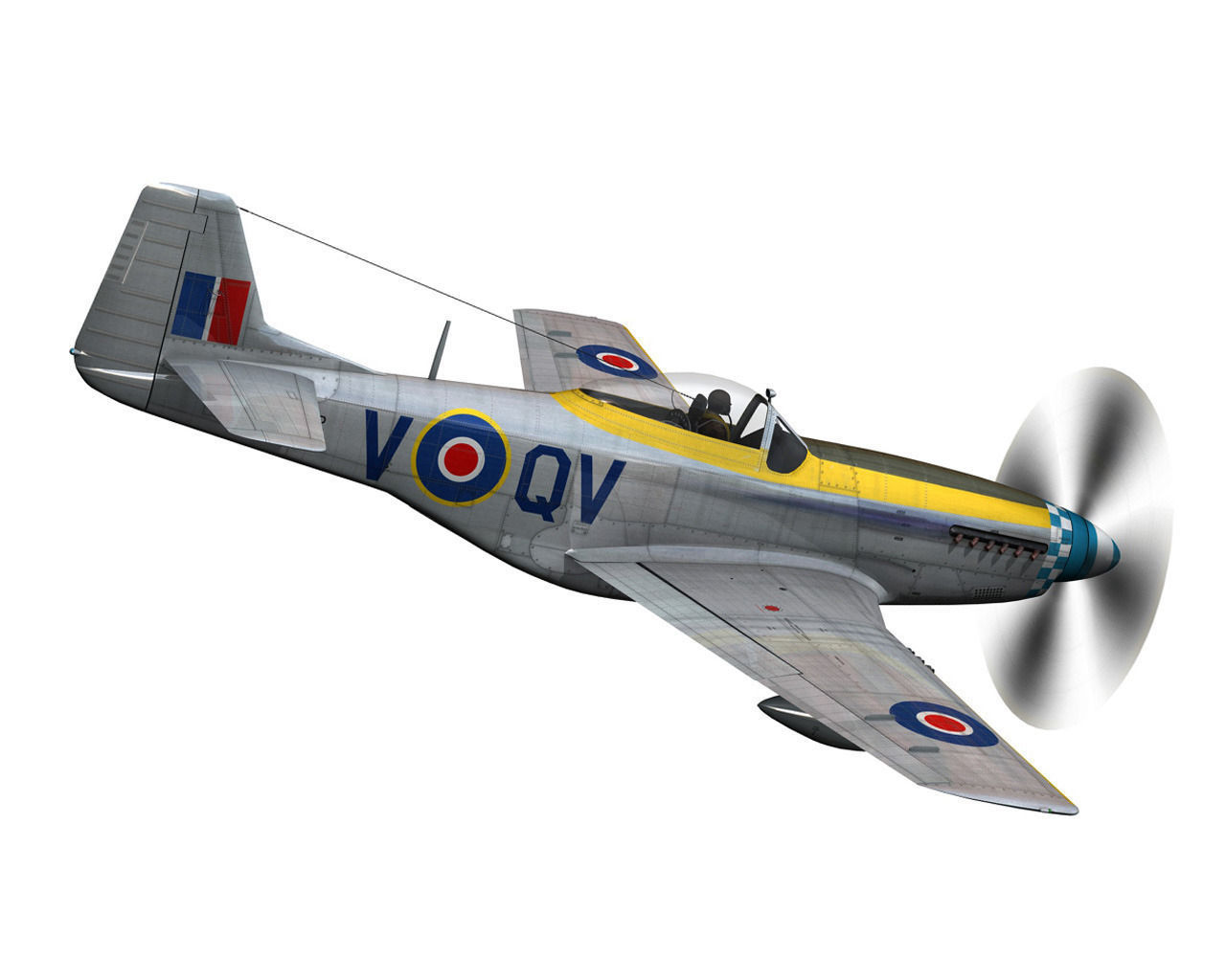 North American P-51K Mustang MK IV - Dooleybird 3D model_6