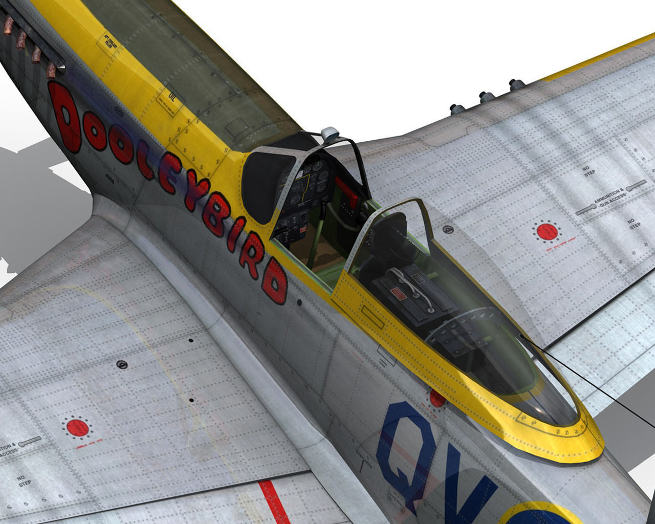 North American P-51K Mustang MK IV - Dooleybird 3D model_15