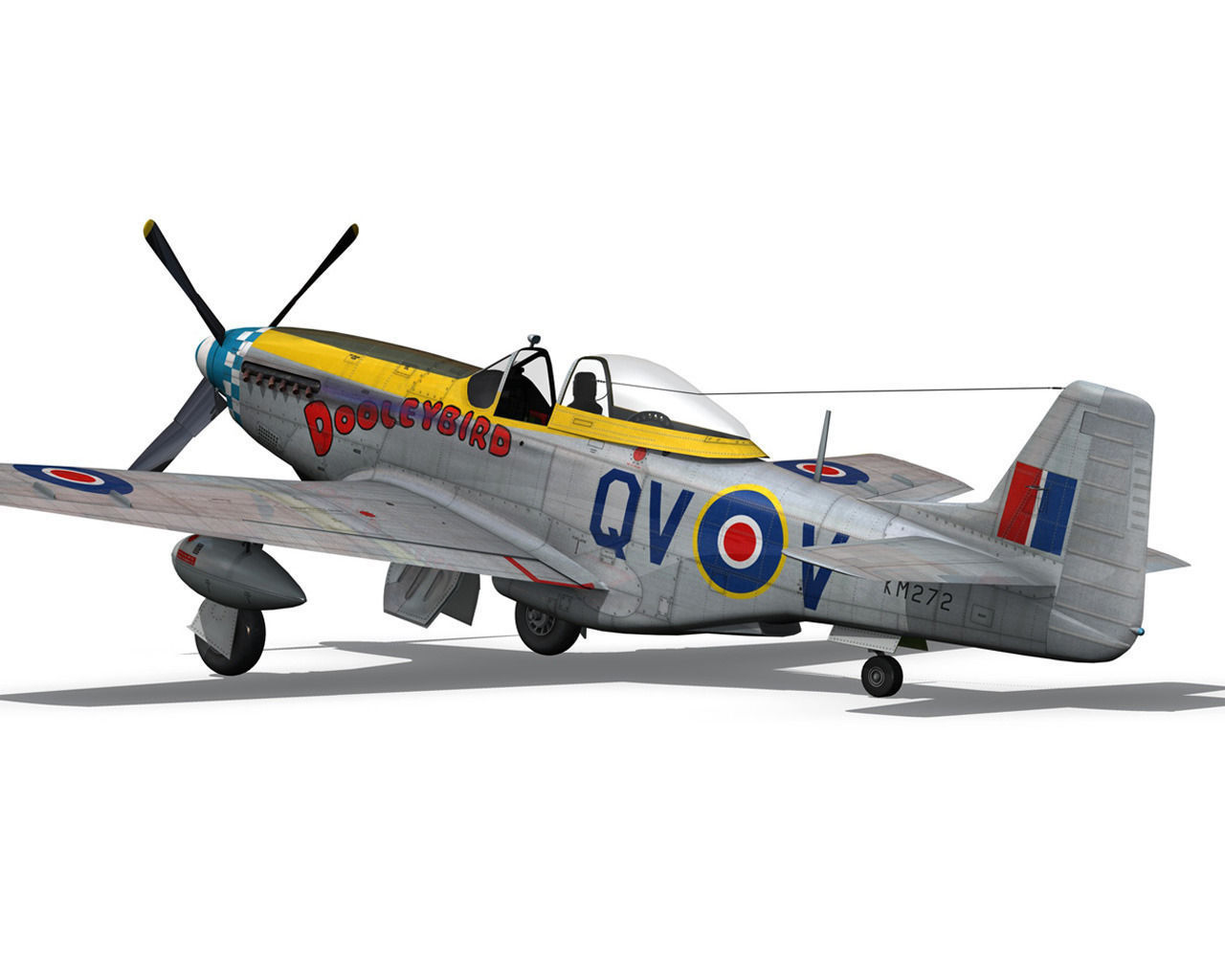 North American P-51K Mustang MK IV - Dooleybird 3D model_12