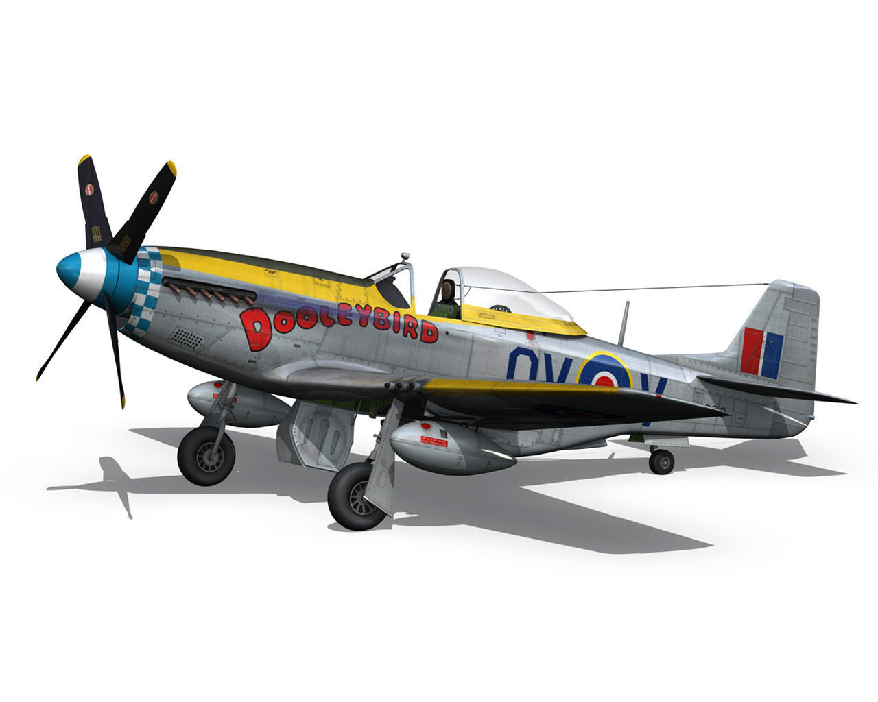 North American P-51K Mustang MK IV - Dooleybird 3D model_9