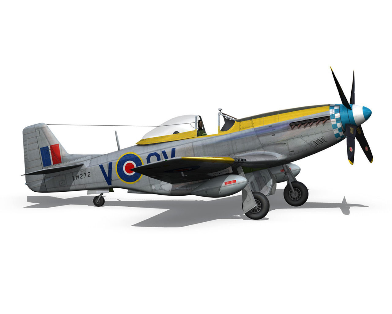 North American P-51K Mustang MK IV - Dooleybird 3D model_13