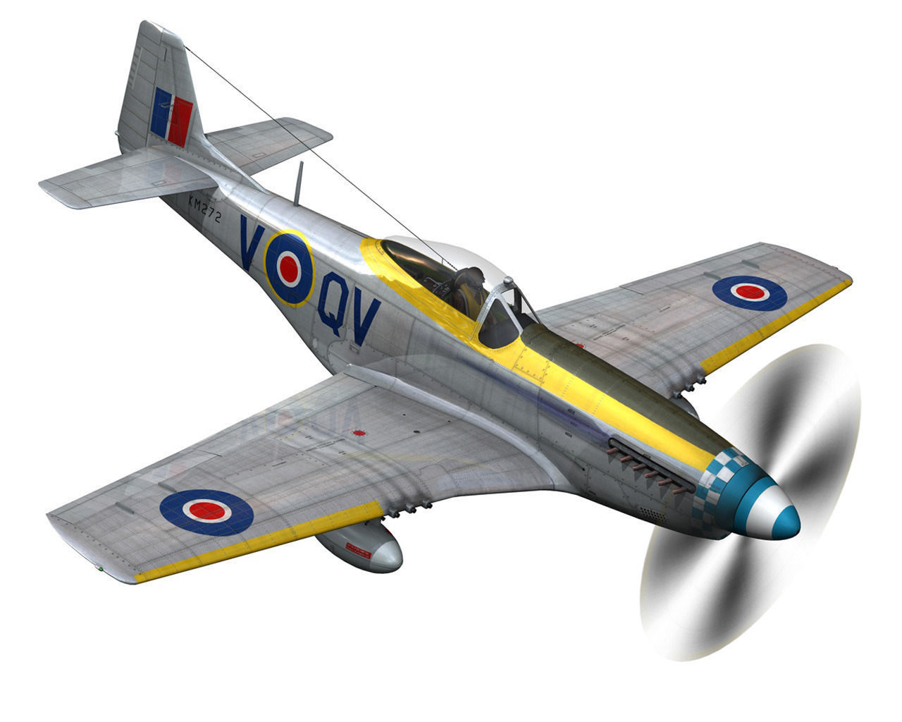 North American P-51K Mustang MK IV - Dooleybird 3D model_8