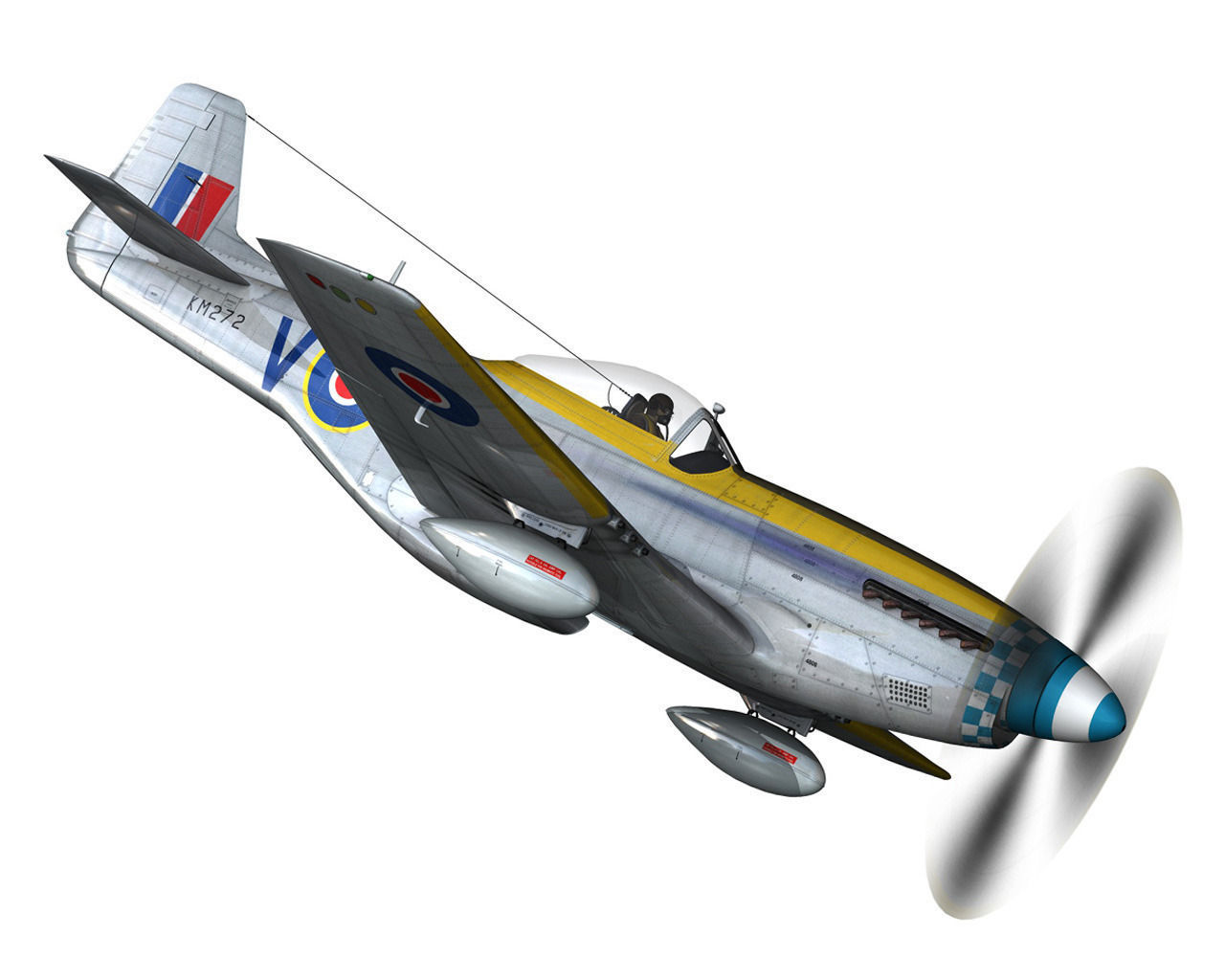 North American P-51K Mustang MK IV - Dooleybird 3D model_5
