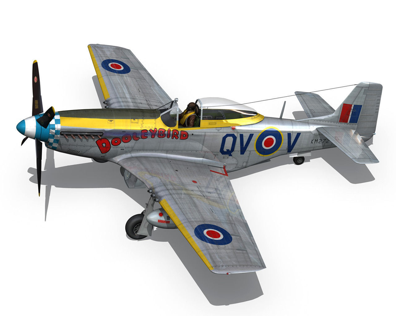 North American P-51K Mustang MK IV - Dooleybird 3D model_10