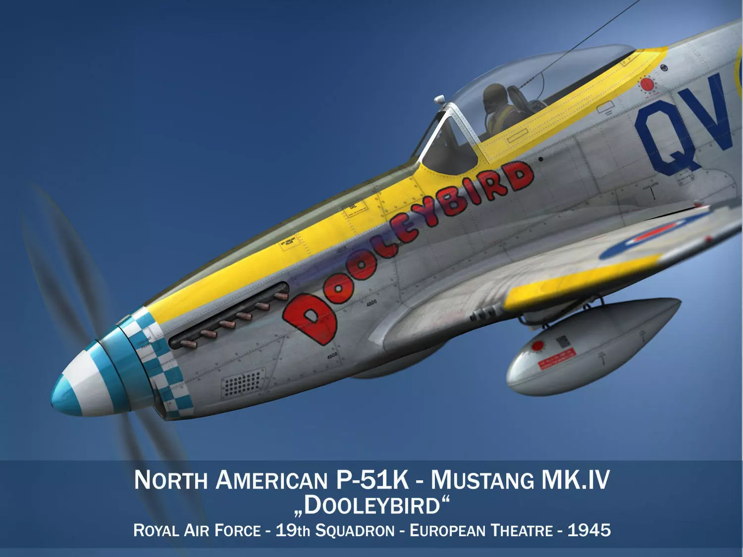 North American P-51K Mustang MK IV - Dooleybird 3D model_0