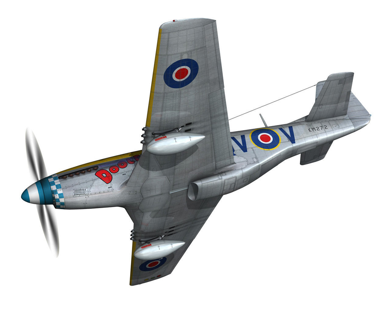 North American P-51K Mustang MK IV - Dooleybird 3D model_2
