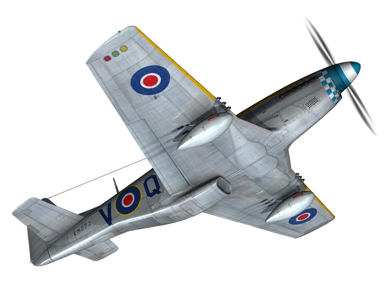 North American P-51K Mustang MK IV - Dooleybird 3D model_7