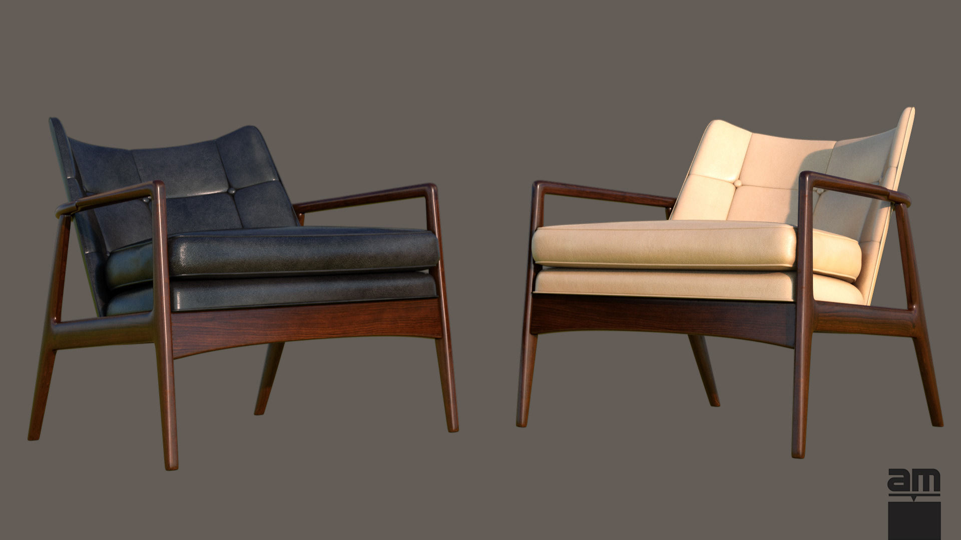 Milo Baughman Thayer Coggin Armchair 3D model_4