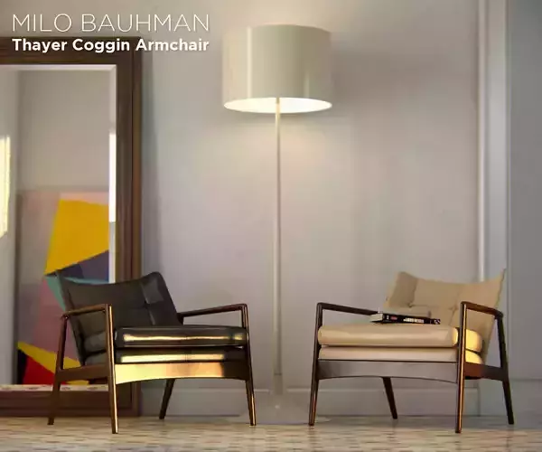 Milo Baughman Thayer Coggin Armchair 3D model