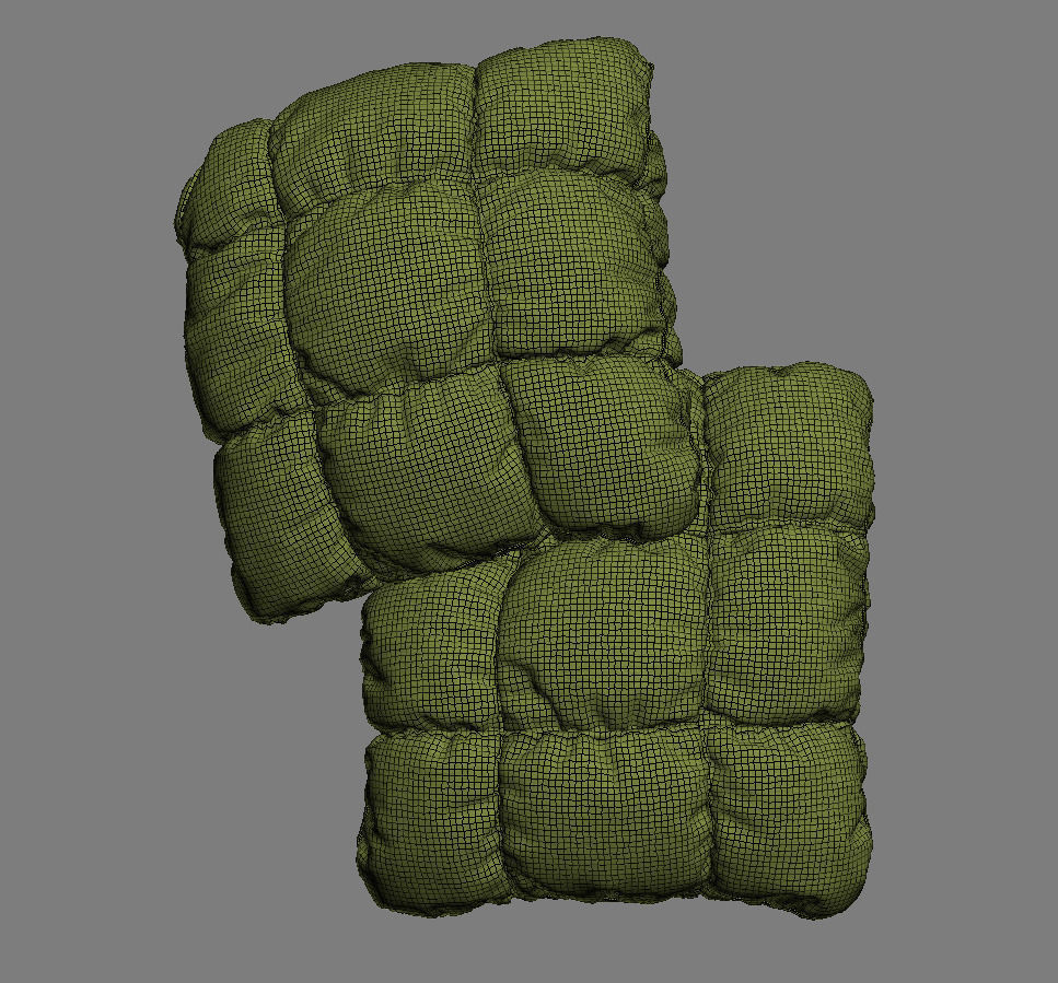 Poufs pillow 3D model_9