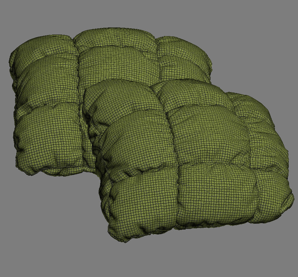 Poufs pillow 3D model_3