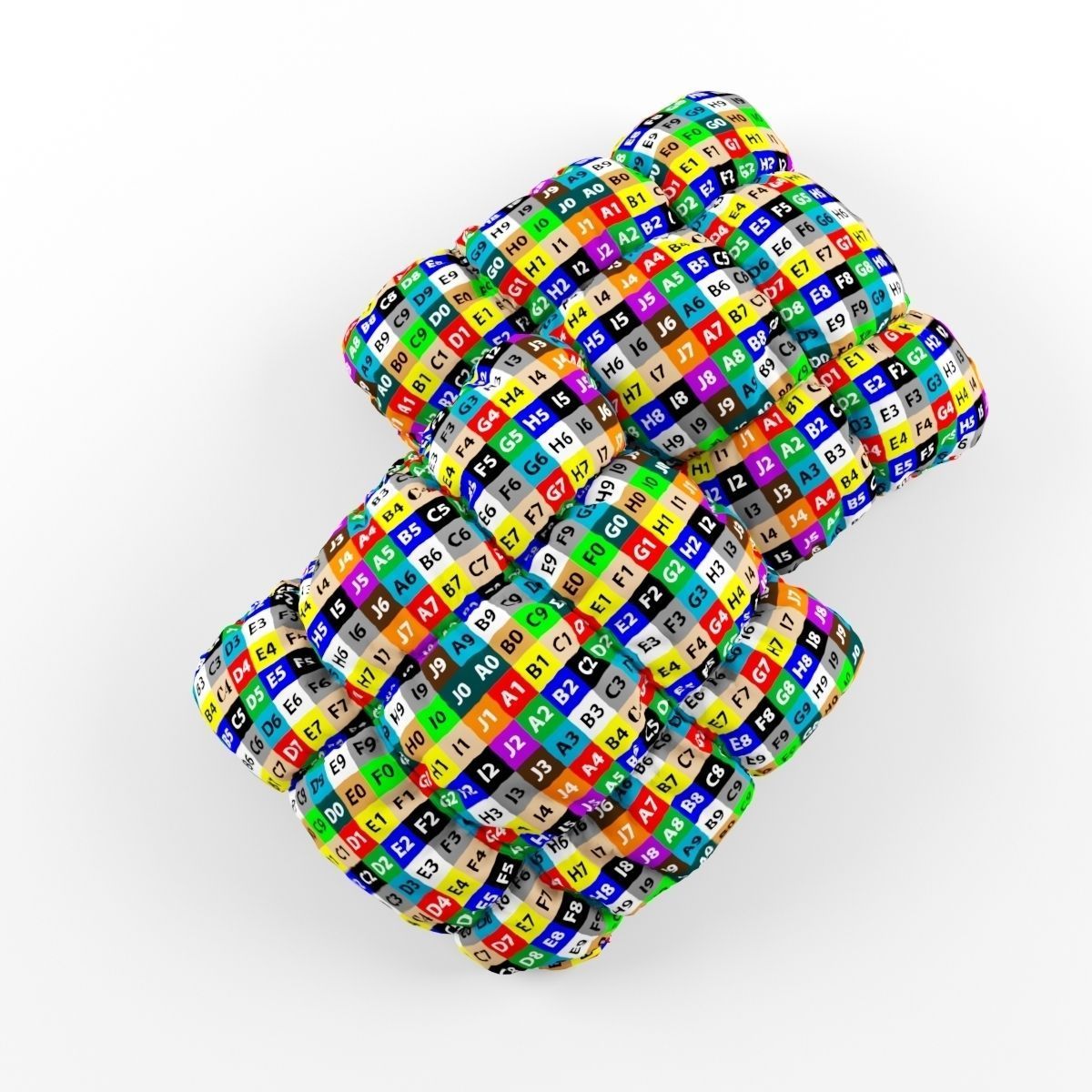 Poufs pillow 3D model_11