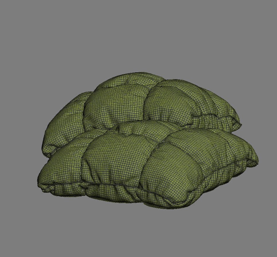 Poufs pillow 3D model_5