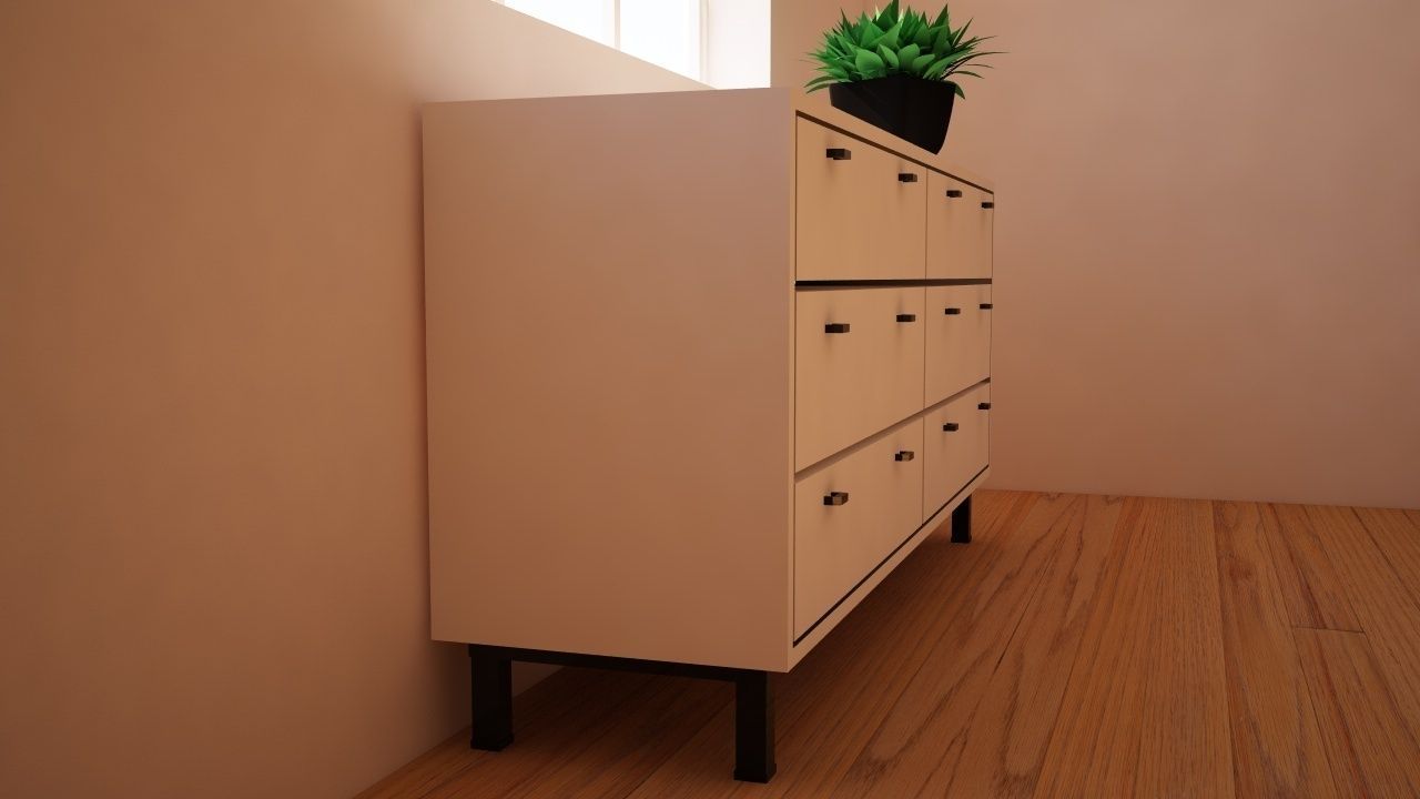 Dresser from bedroom Free low-poly 3D model_2
