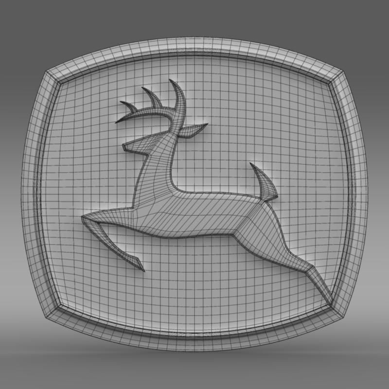 John Deer logo 3D model_12