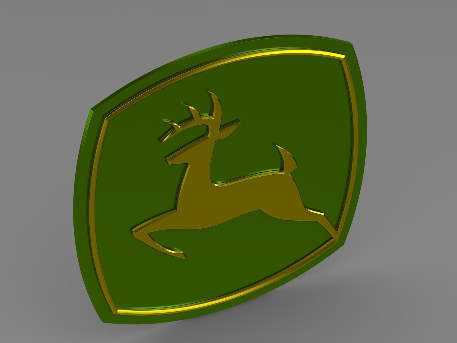 John Deer logo 3D model_4