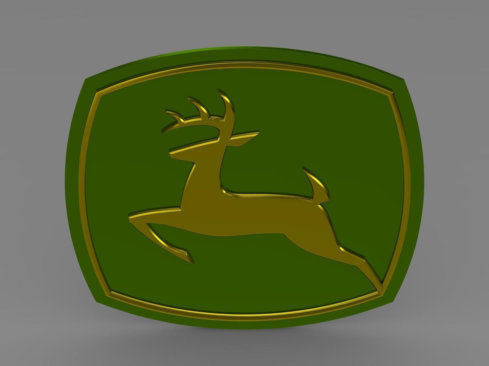 John Deer logo 3D model_3