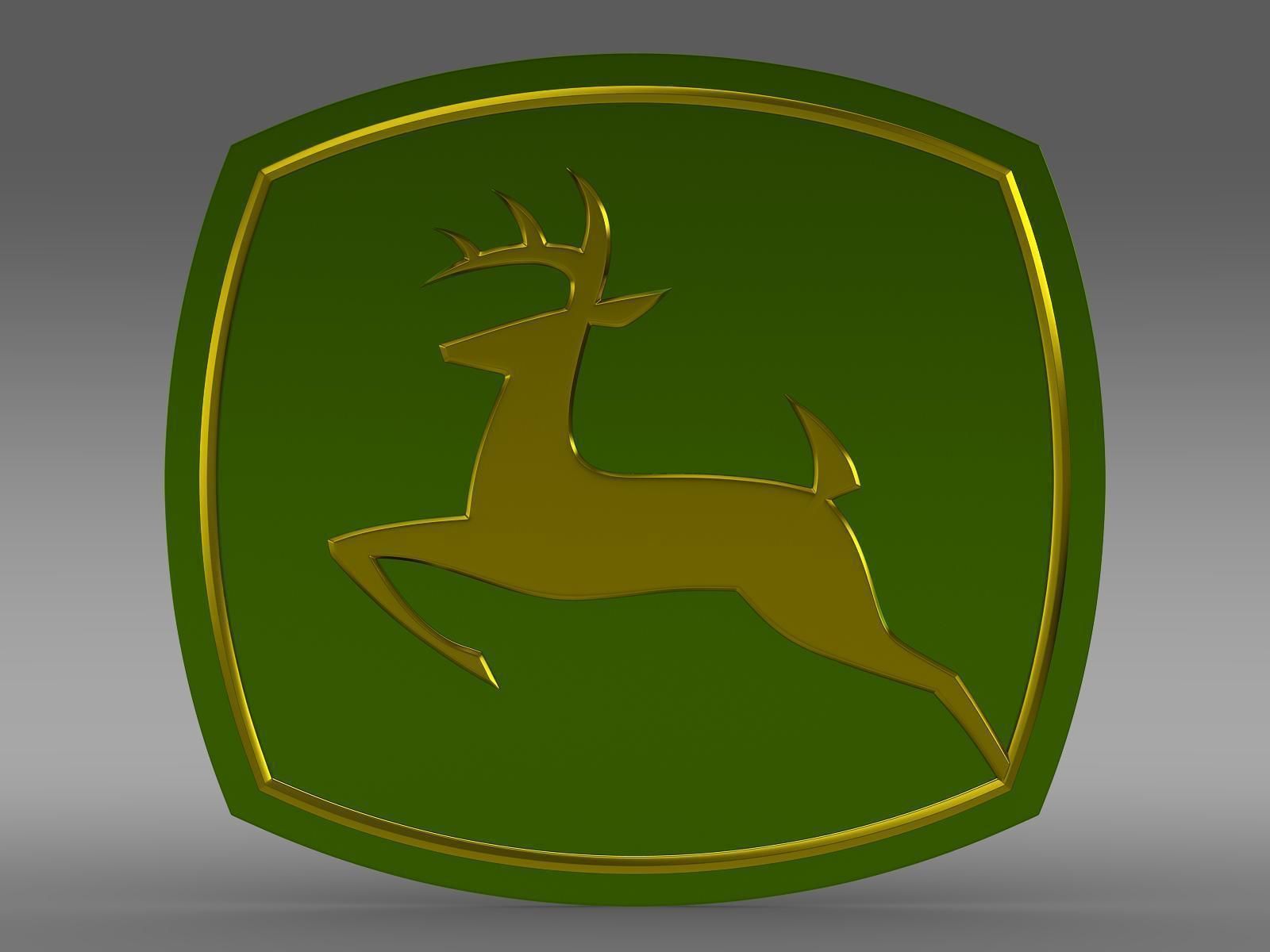 John Deer logo 3D model_2