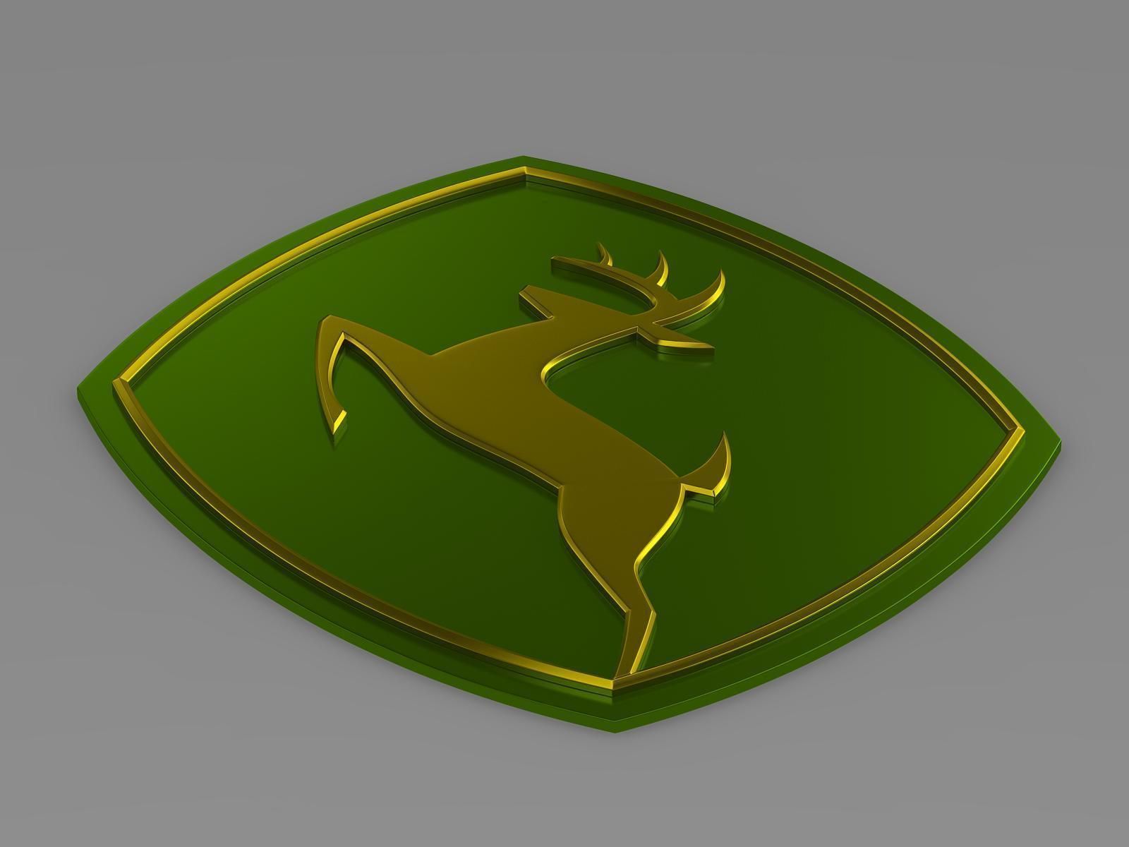 John Deer logo 3D model_6