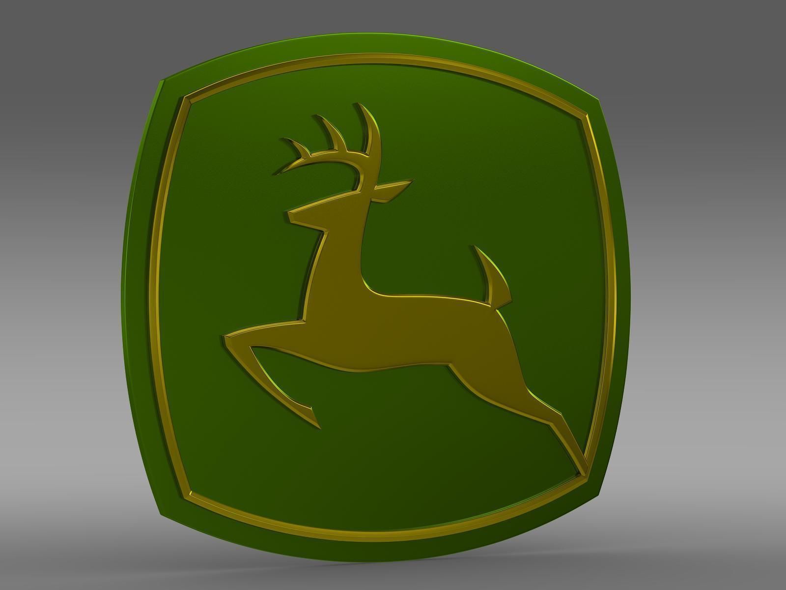 John Deer logo 3D model_1
