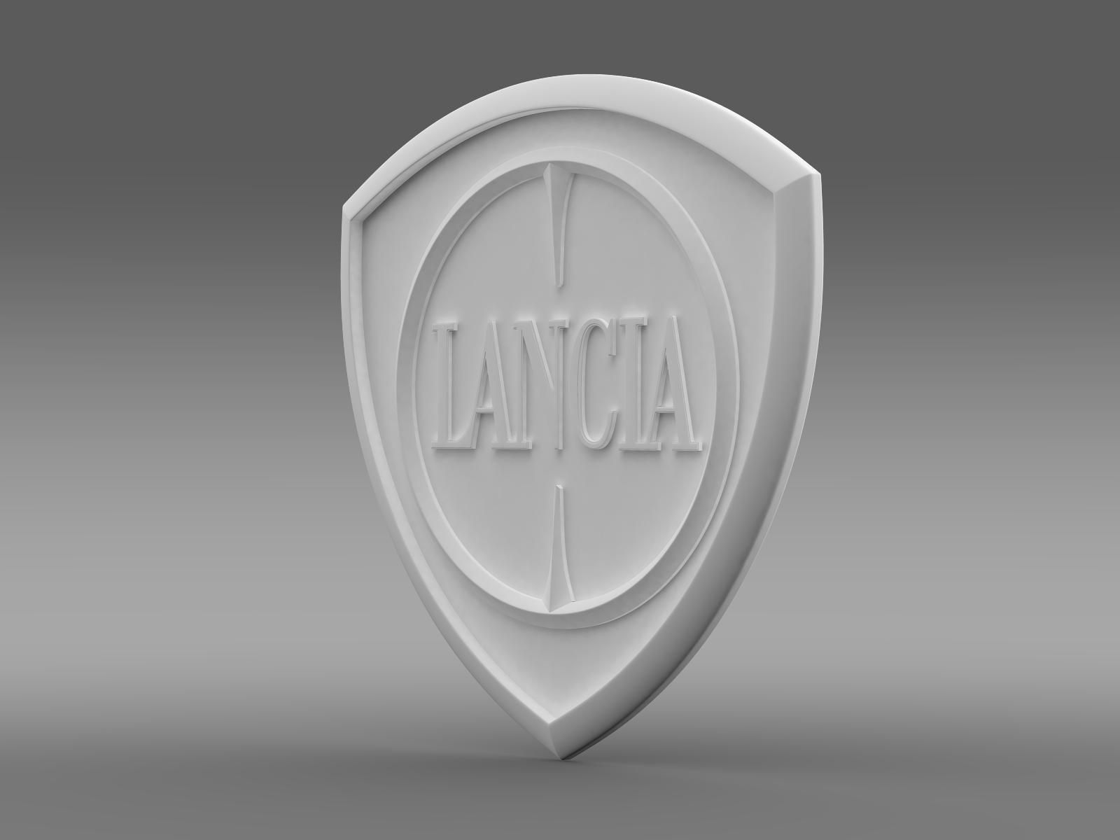 Lancia logotype 3D model_9
