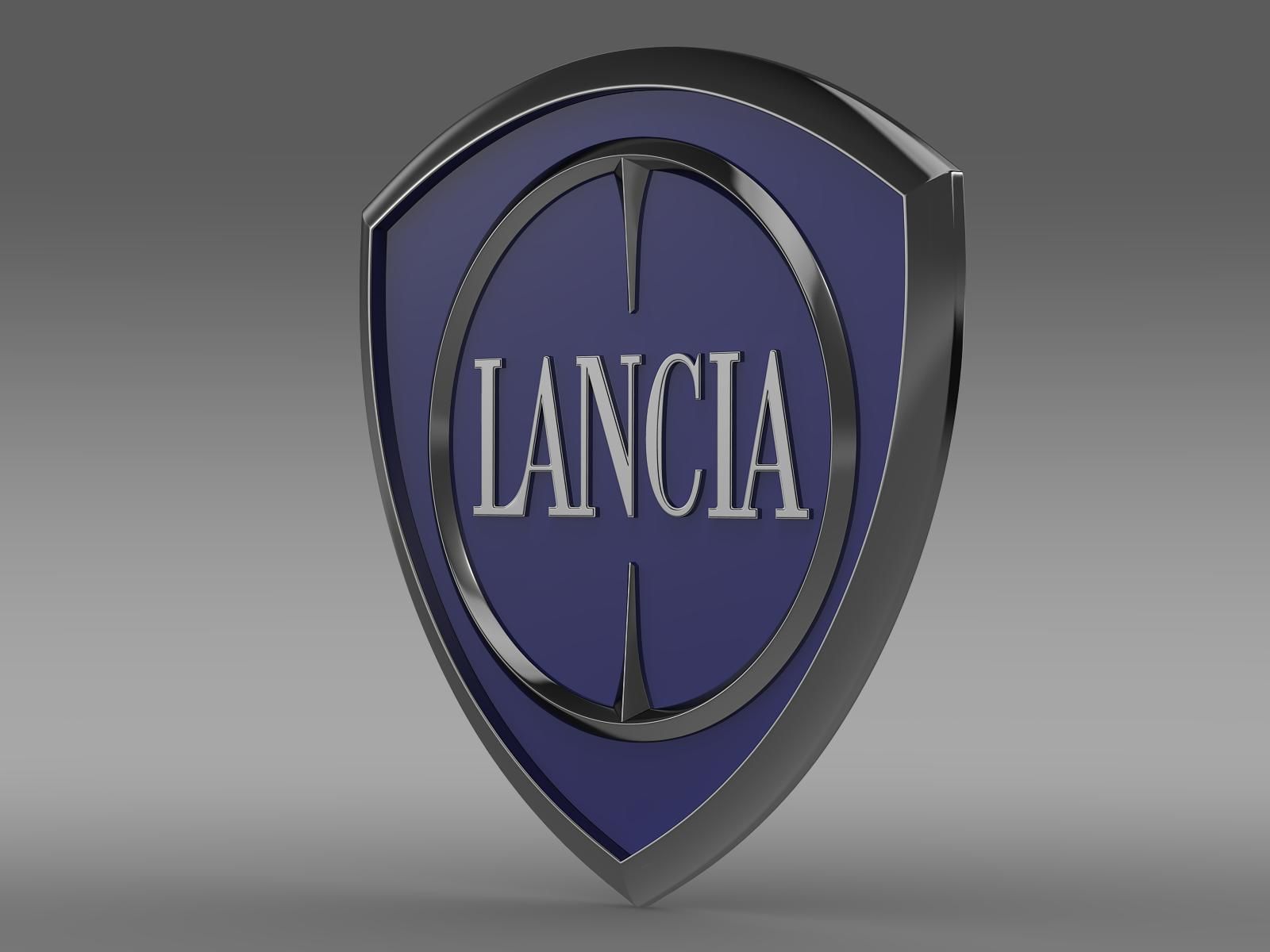 Lancia logotype 3D model_1