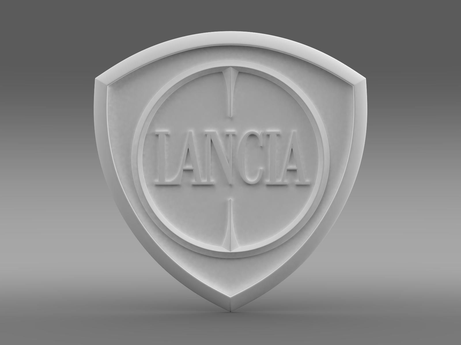 Lancia logotype 3D model_6