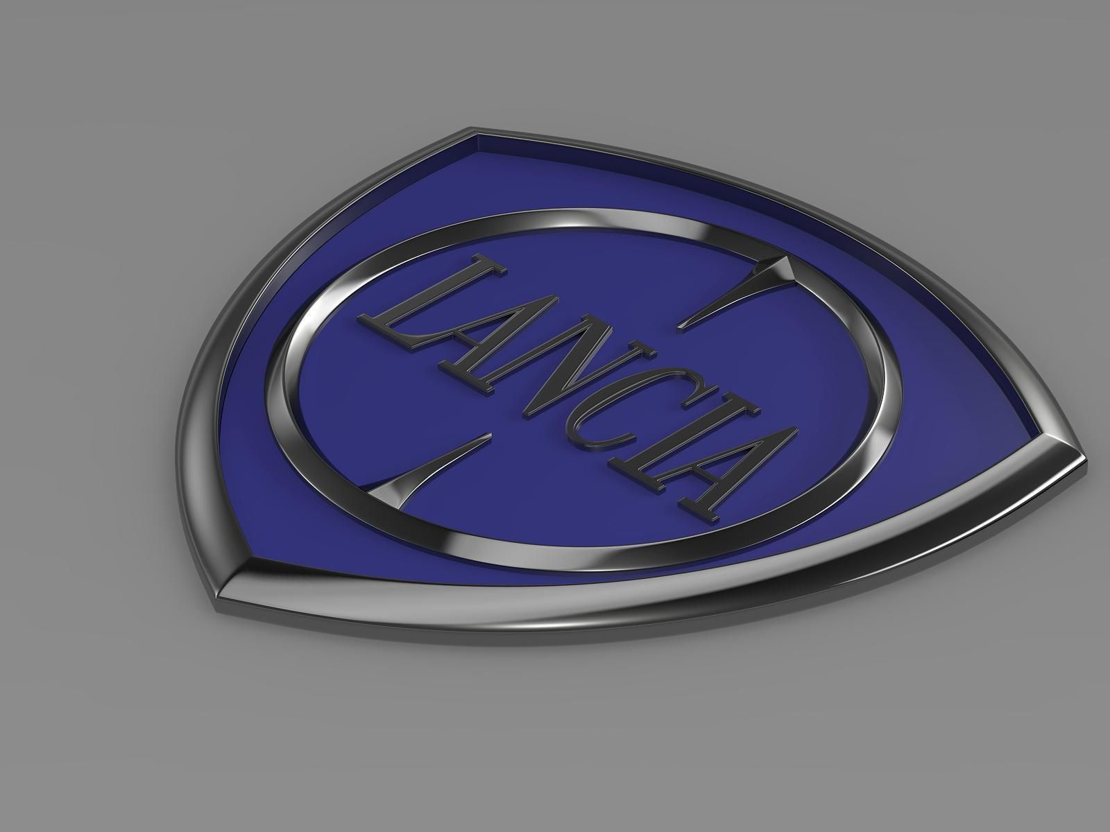 Lancia logotype 3D model_7