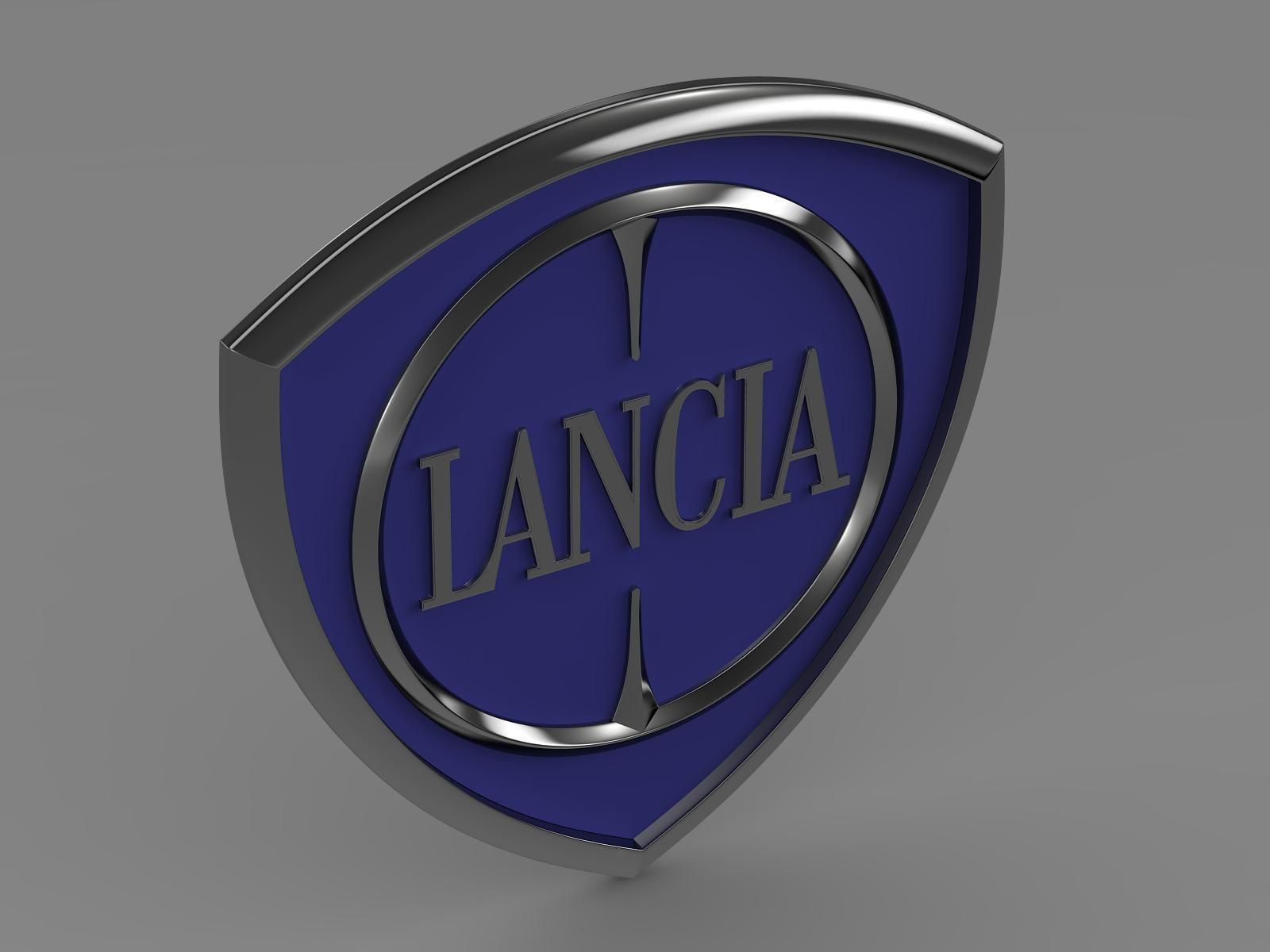 Lancia logotype 3D model_5