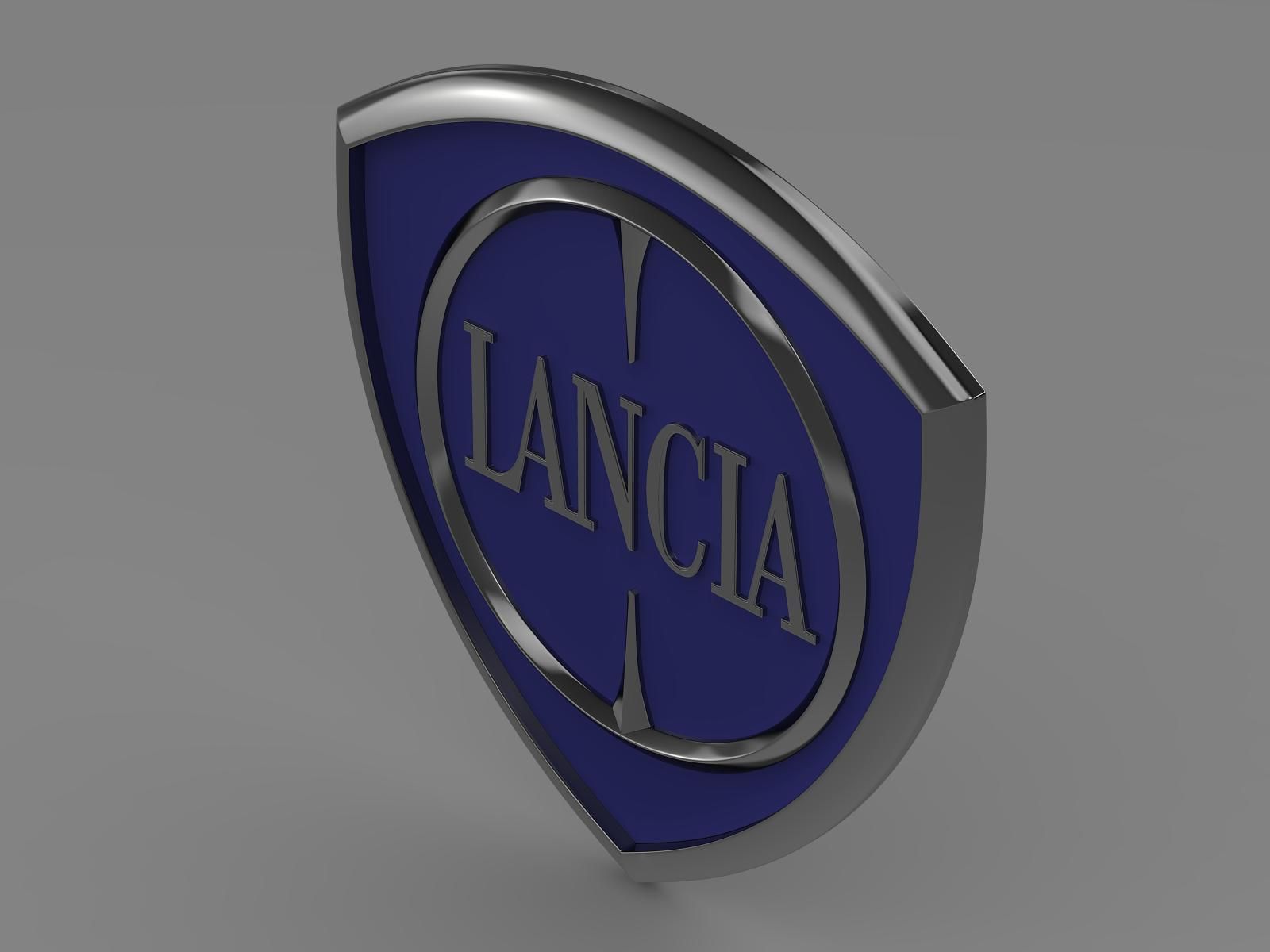 Lancia logotype 3D model_2