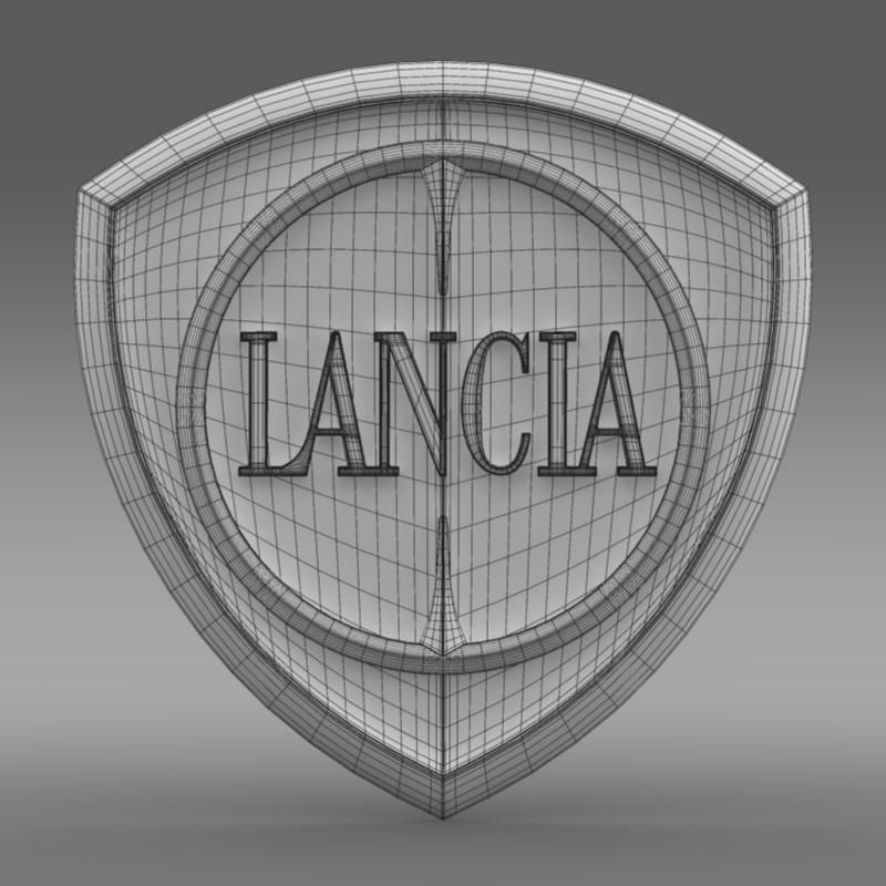 Lancia logotype 3D model_11