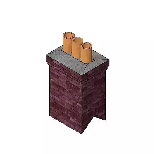 Chimney - Dbl Slope Free 3D model