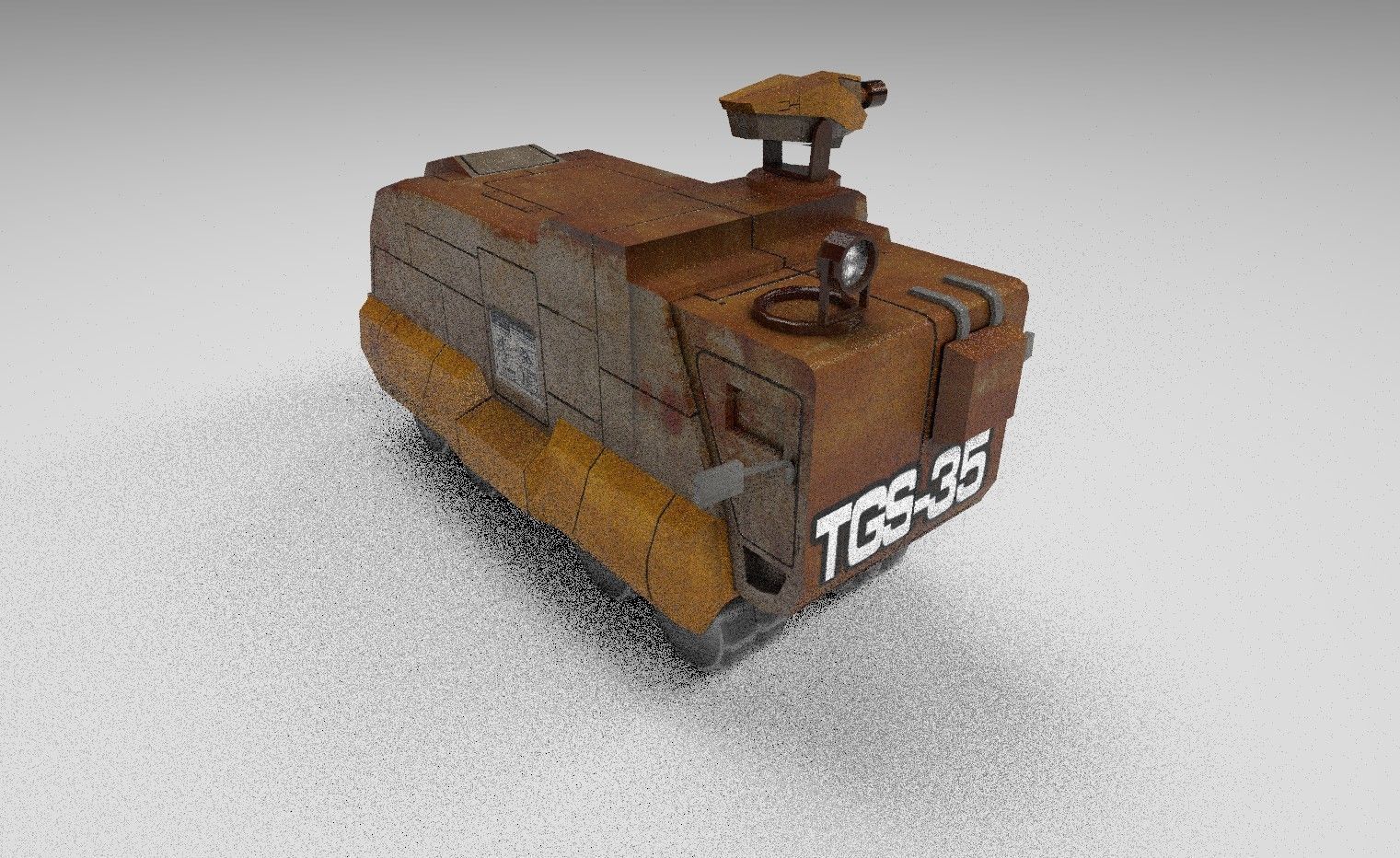 Armoured Truck Low-poly 3D model_7