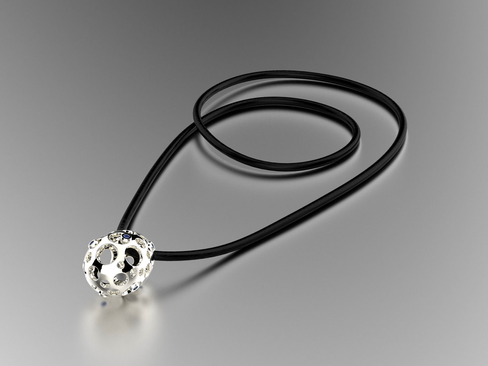 Easter eggs collection pedant set 2 with gems 0140 3D print model_4