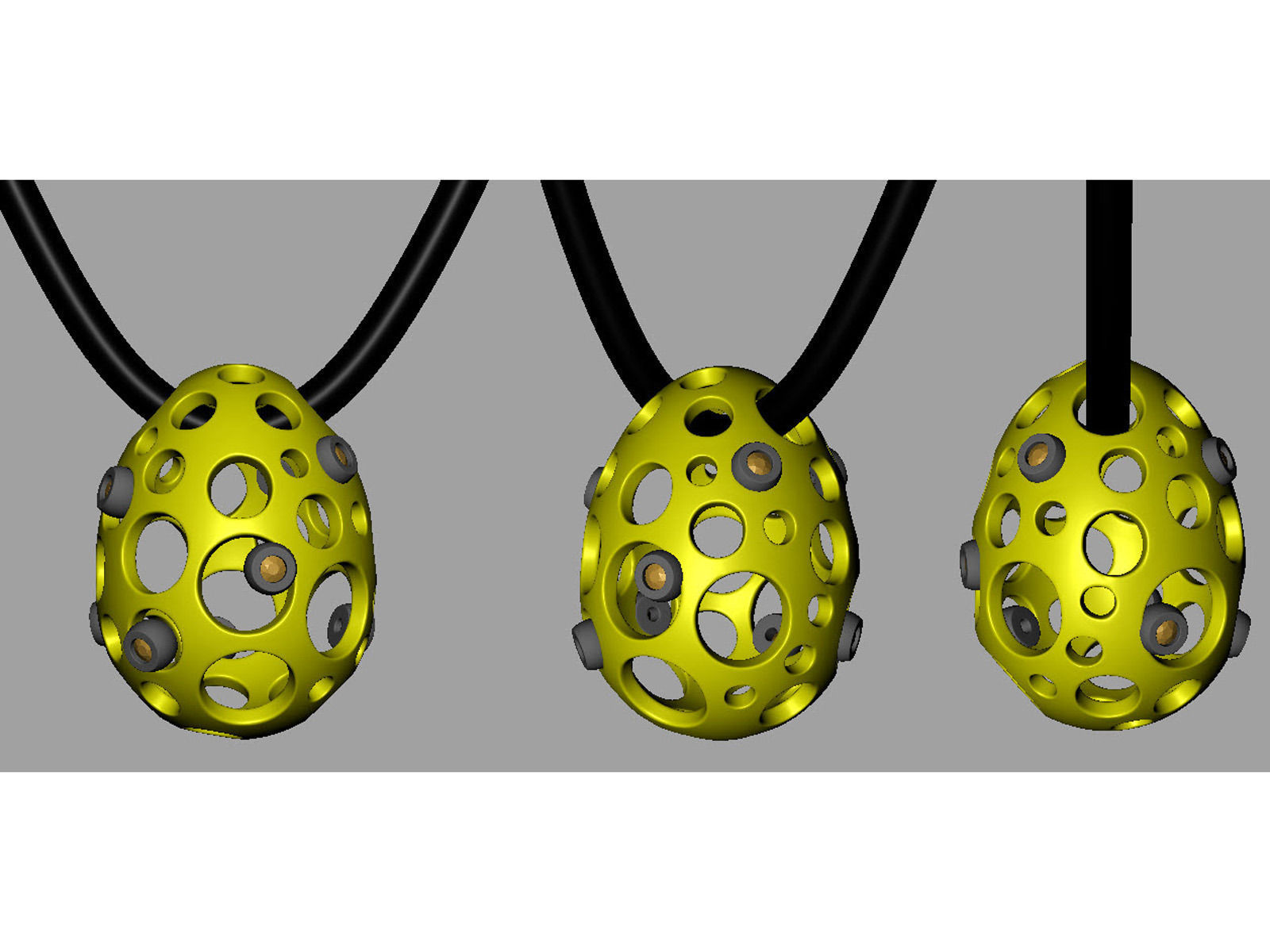 Easter eggs collection pedant set 2 with gems 0140 3D print model_8