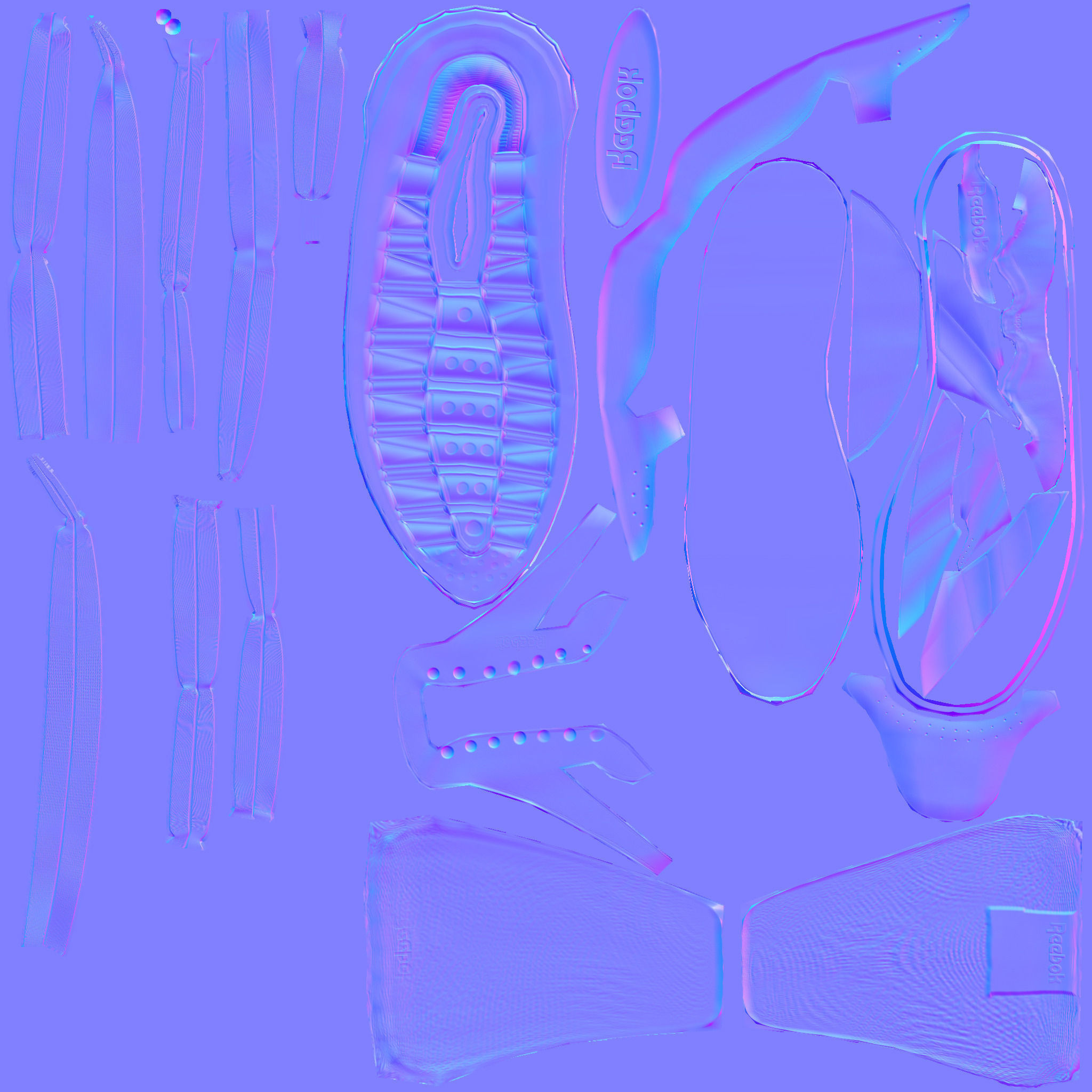 reebok shoe model 3D model_1