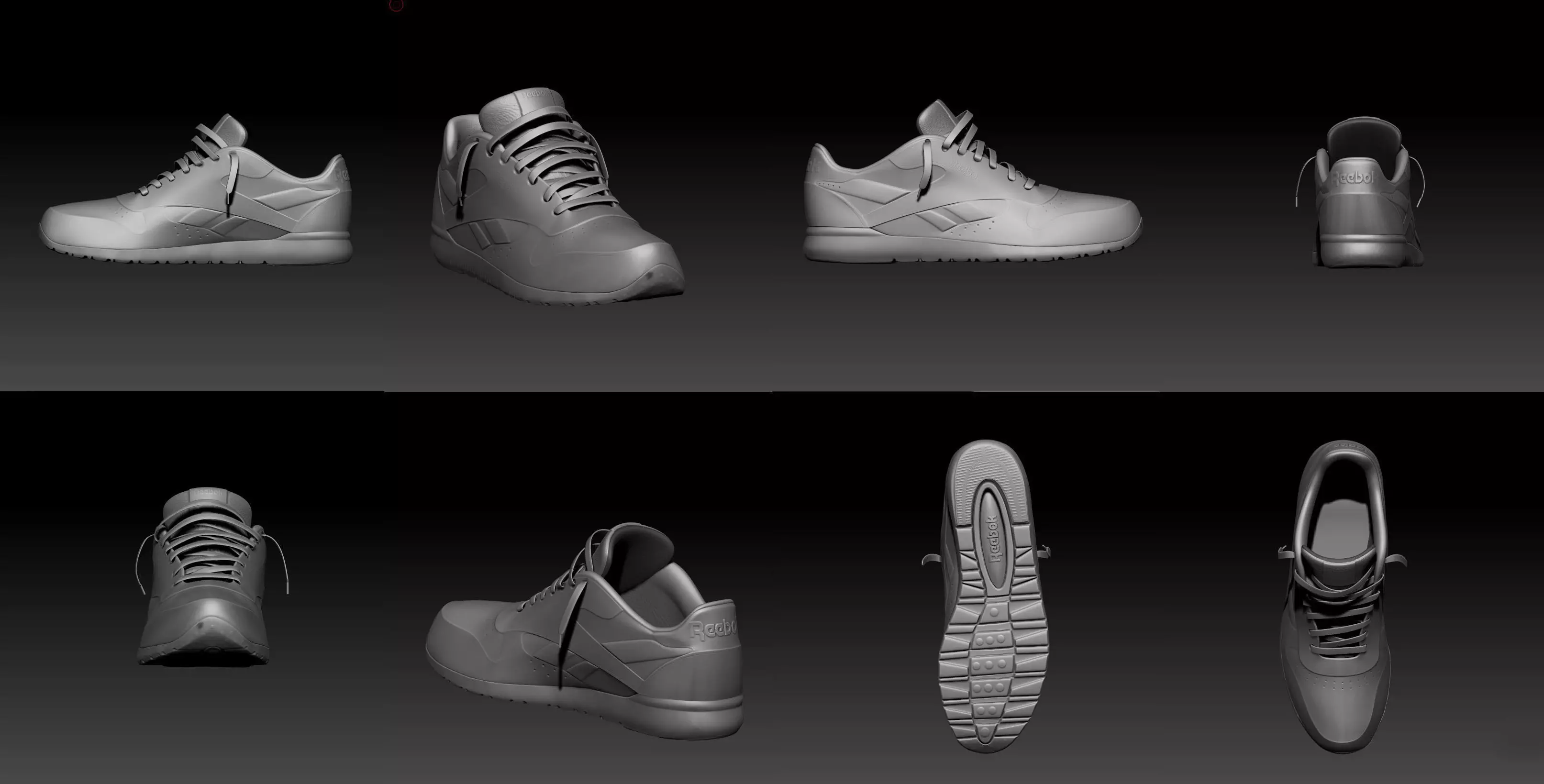 reebok shoe model 3D model_0