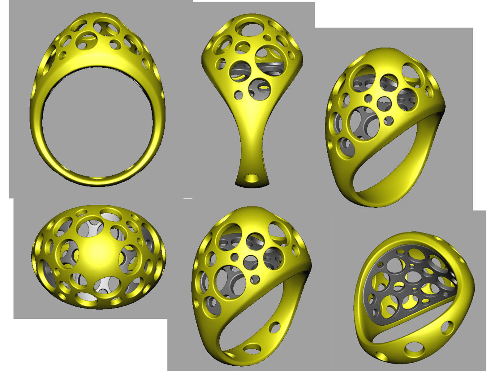Easter eggs collection ring sets 2-3 hollow 0140 3D print model_8