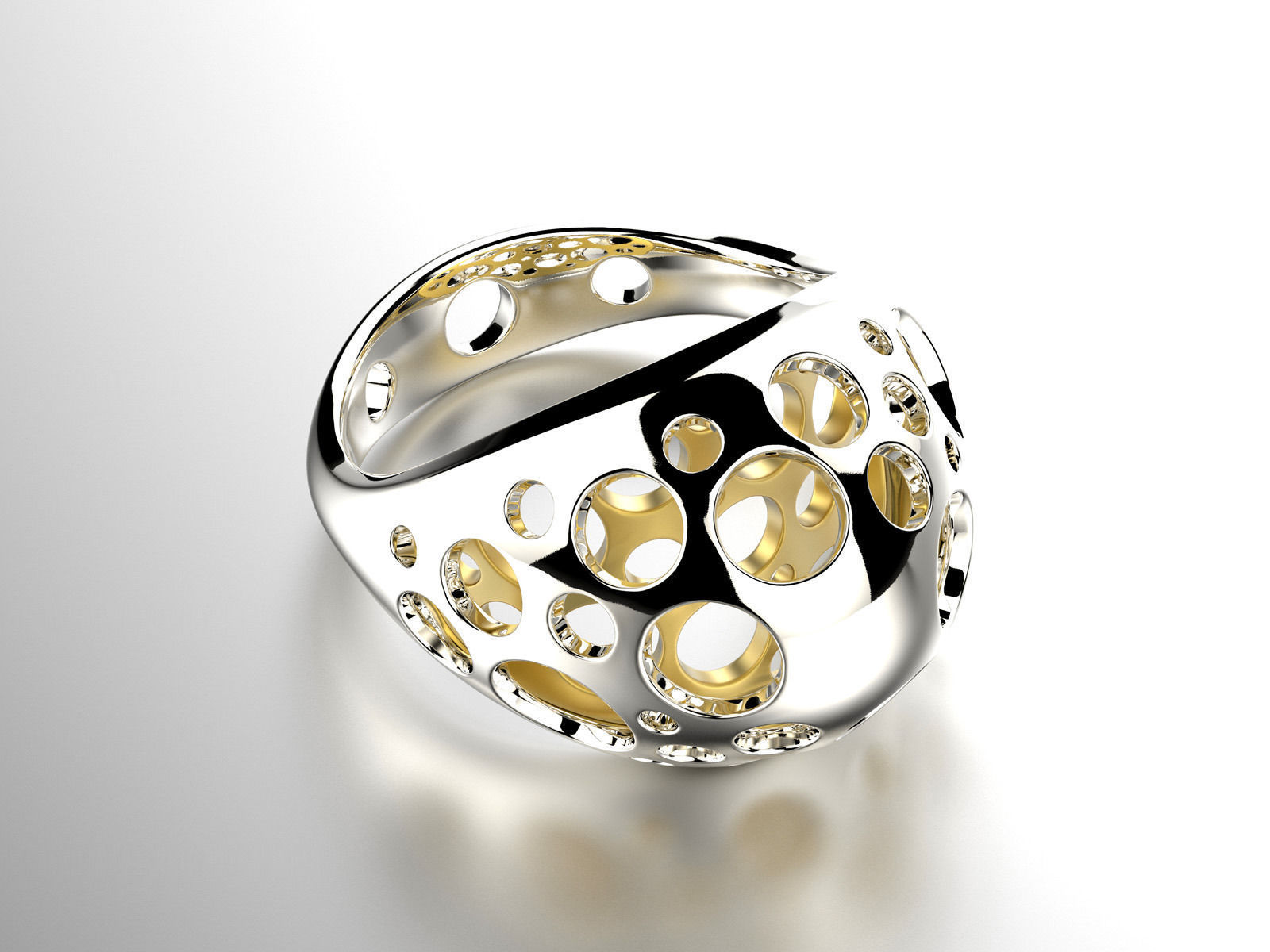 Easter eggs collection ring sets 2-3 hollow 0140 3D print model_1