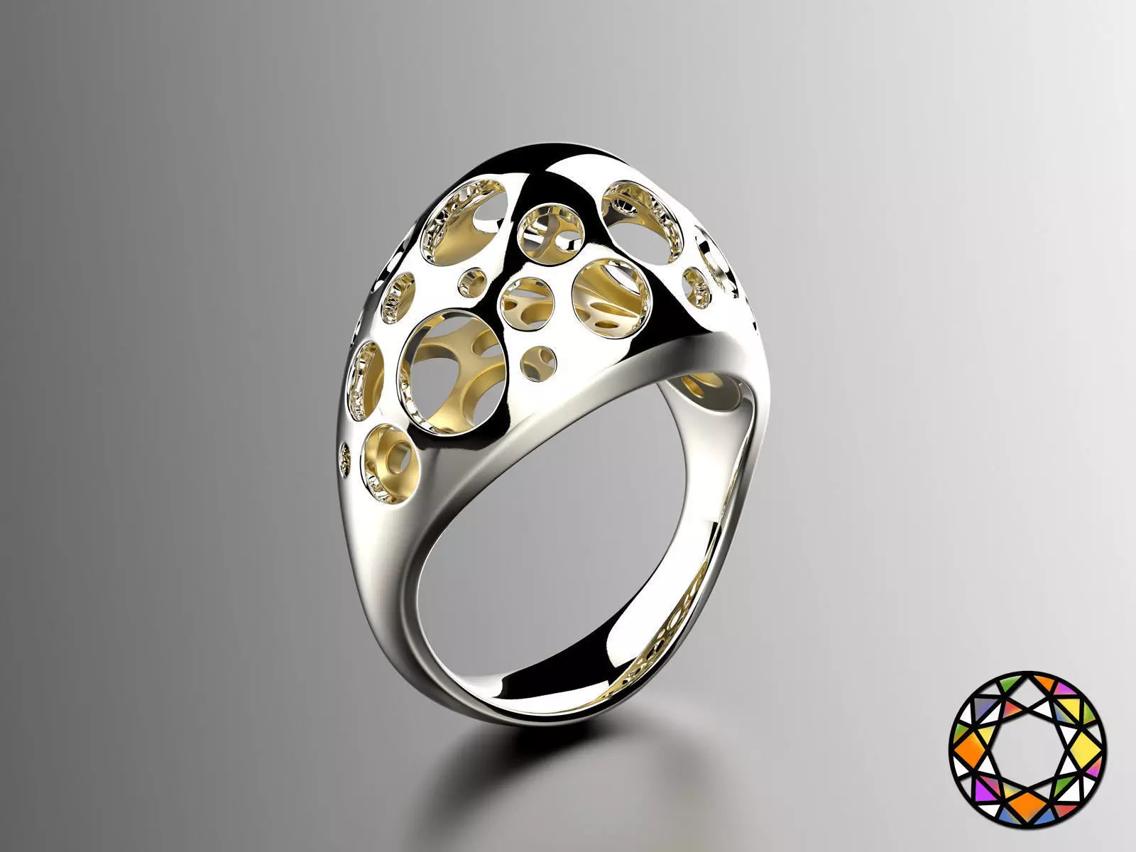 Easter eggs collection ring sets 2-3 hollow 0140 3D print model_0