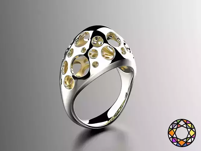 Easter eggs collection ring sets 2-3 hollow 0140 3D print model