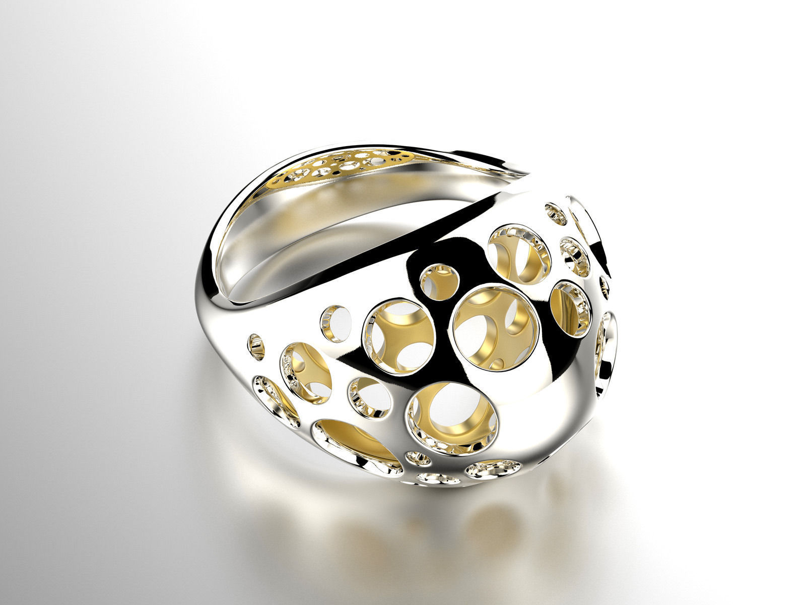 Easter eggs collection ring sets 2-3 hollow 0140 3D print model_2