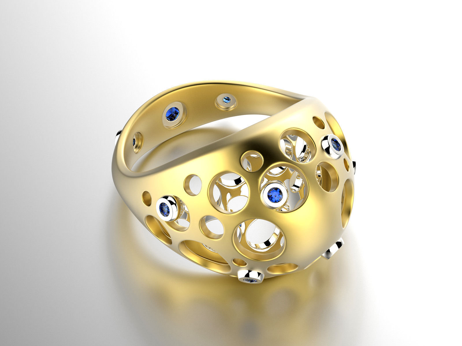 Easter eggs collection ring set 2-3 with gems 0140 3D print model_6