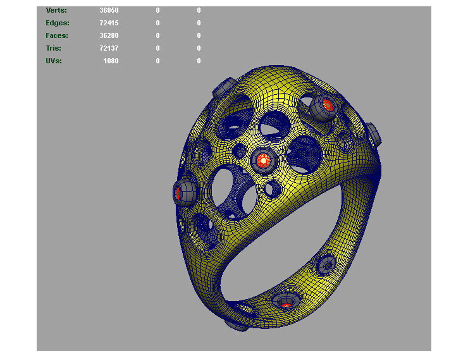 Easter eggs collection ring set 2-3 with gems 0140 3D print model_10