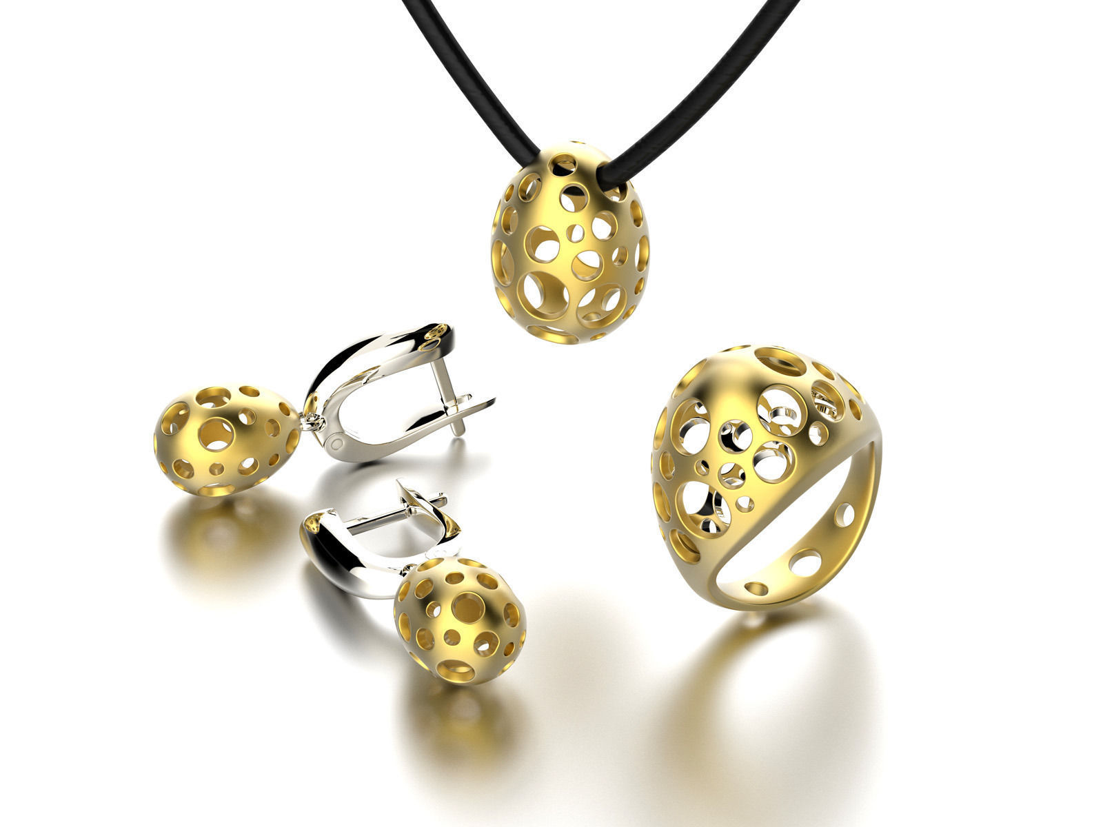 Easter eggs collection set 2 hollow 0140 3D print model_3