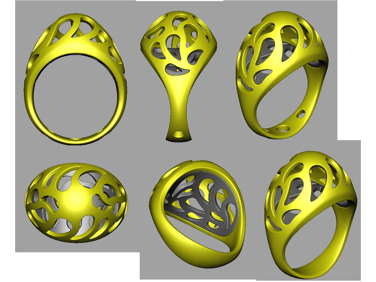 Easter eggs collection ring sets 6-7 hollow 0140 3D print model_9