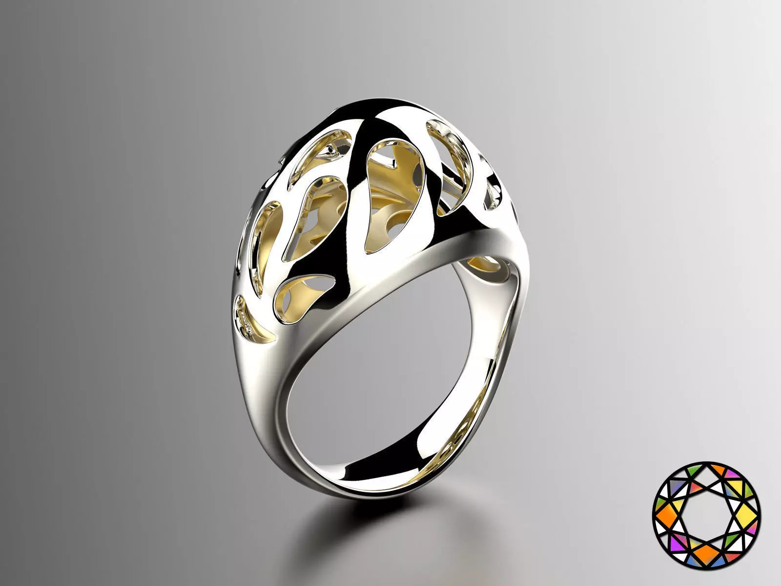 Easter eggs collection ring sets 6-7 hollow 0140 3D print model_0